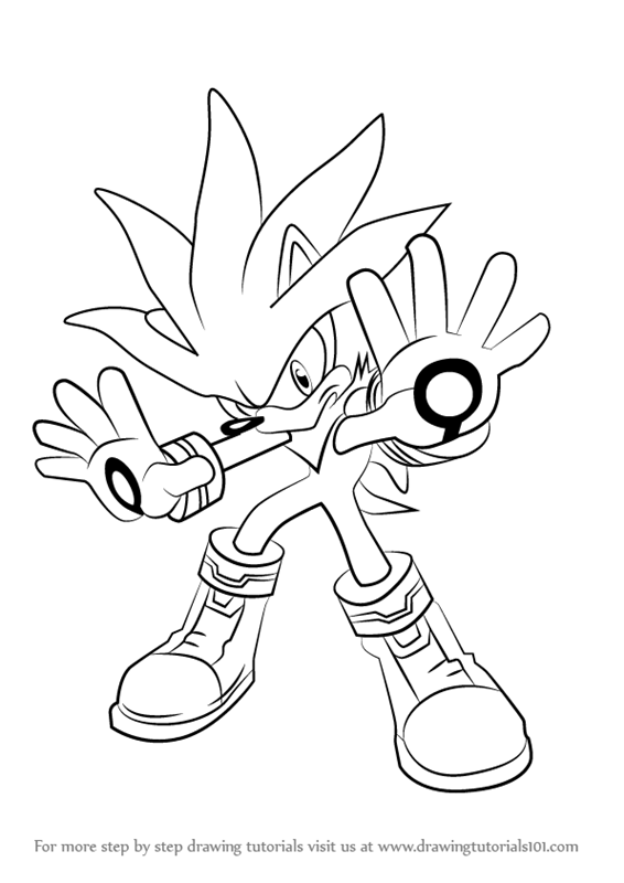 566x800 Learn How To Draw Silver The Hedgehog From Sonic The Hedgehog