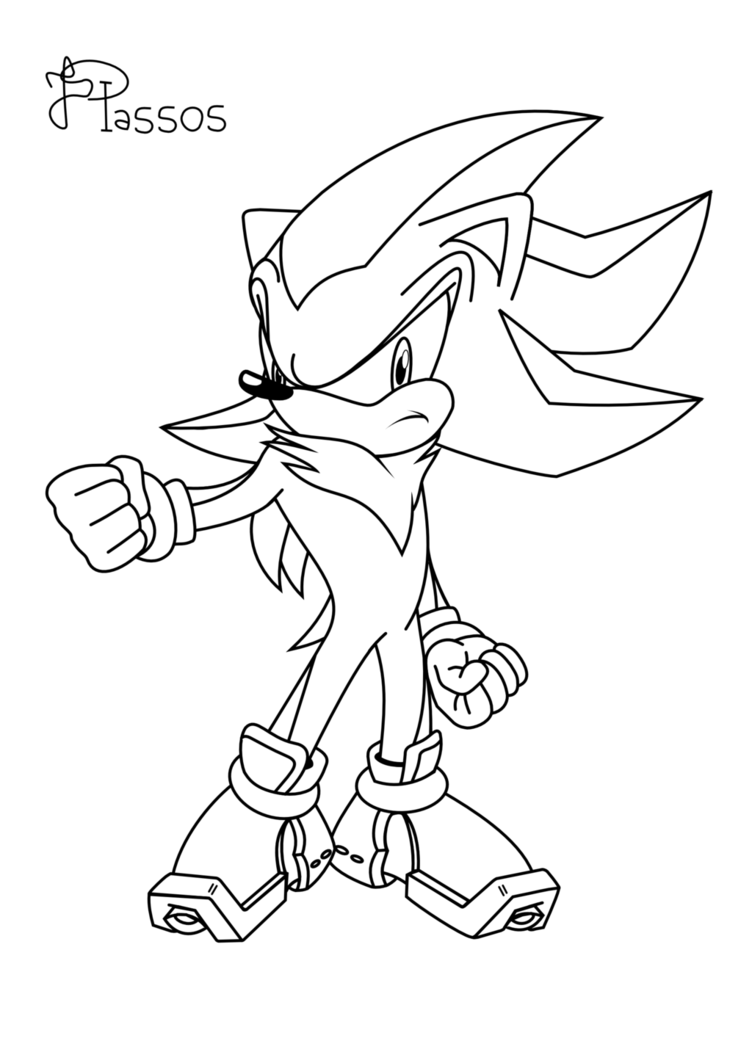 752x1063 Shadow The Hedgehog Sonic X Style Line Art By Tails And Silver Fan