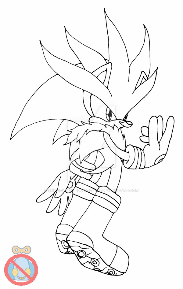 600x945 Silver The Hedgehog Lineart By Shadowhatesomochao