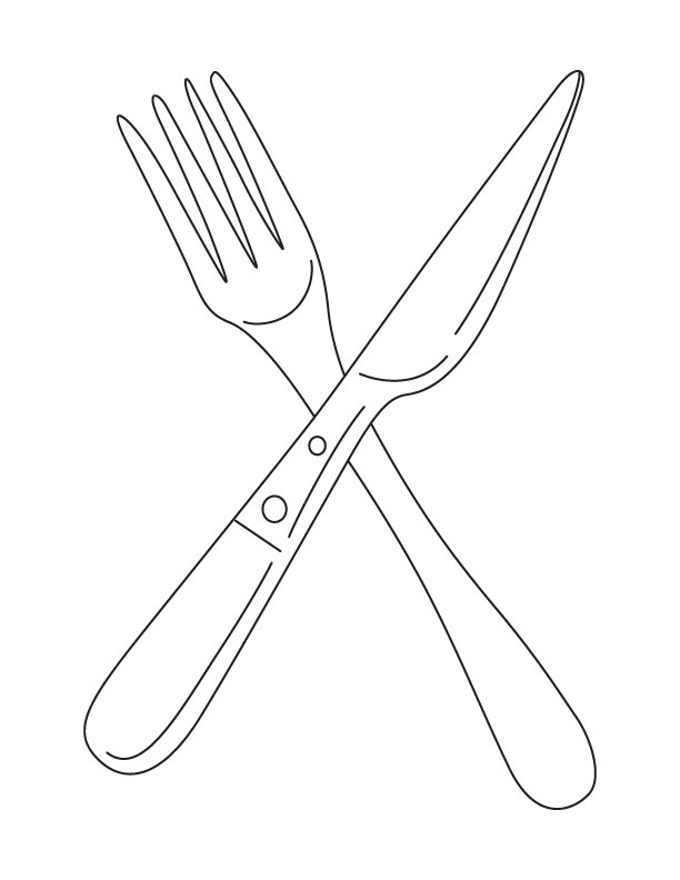 612x792 Pix For Gt Fork And Knife Drawing Line Drawings For Embroidery