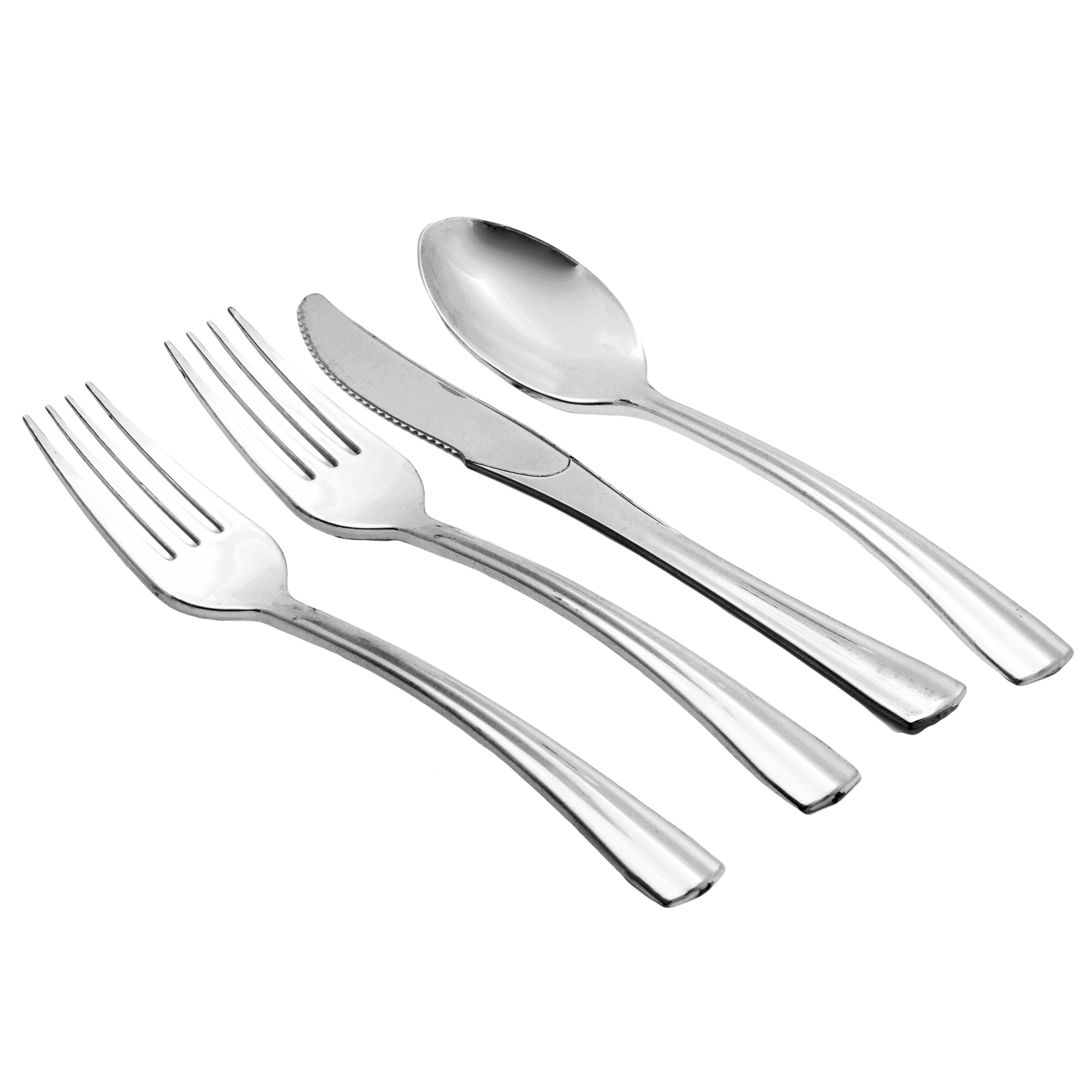 1600x1600 Radiance 96 Plastic Silver 2 Forks, 1 Spoon, 1 Knife Gone