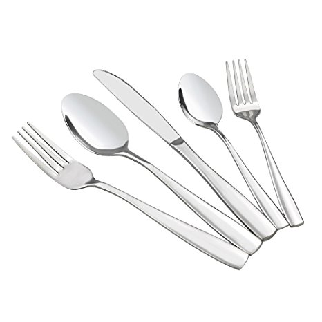 466x466 Hommp Stainless Steel Flatware Sets, 40 Piece