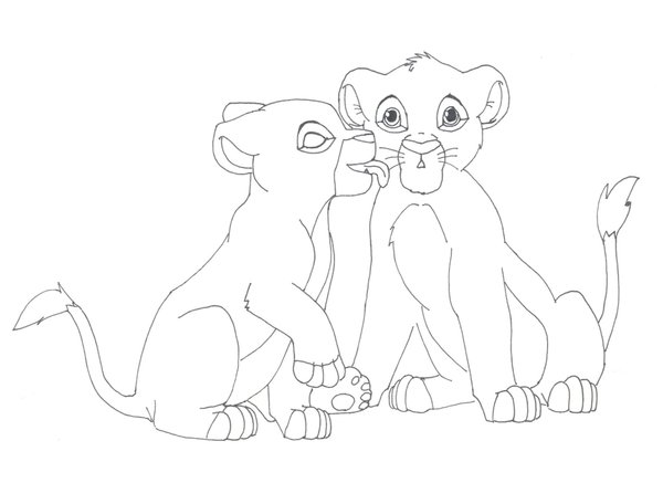 600x437 Nala Kisses Surprised Simba By Felii Xx