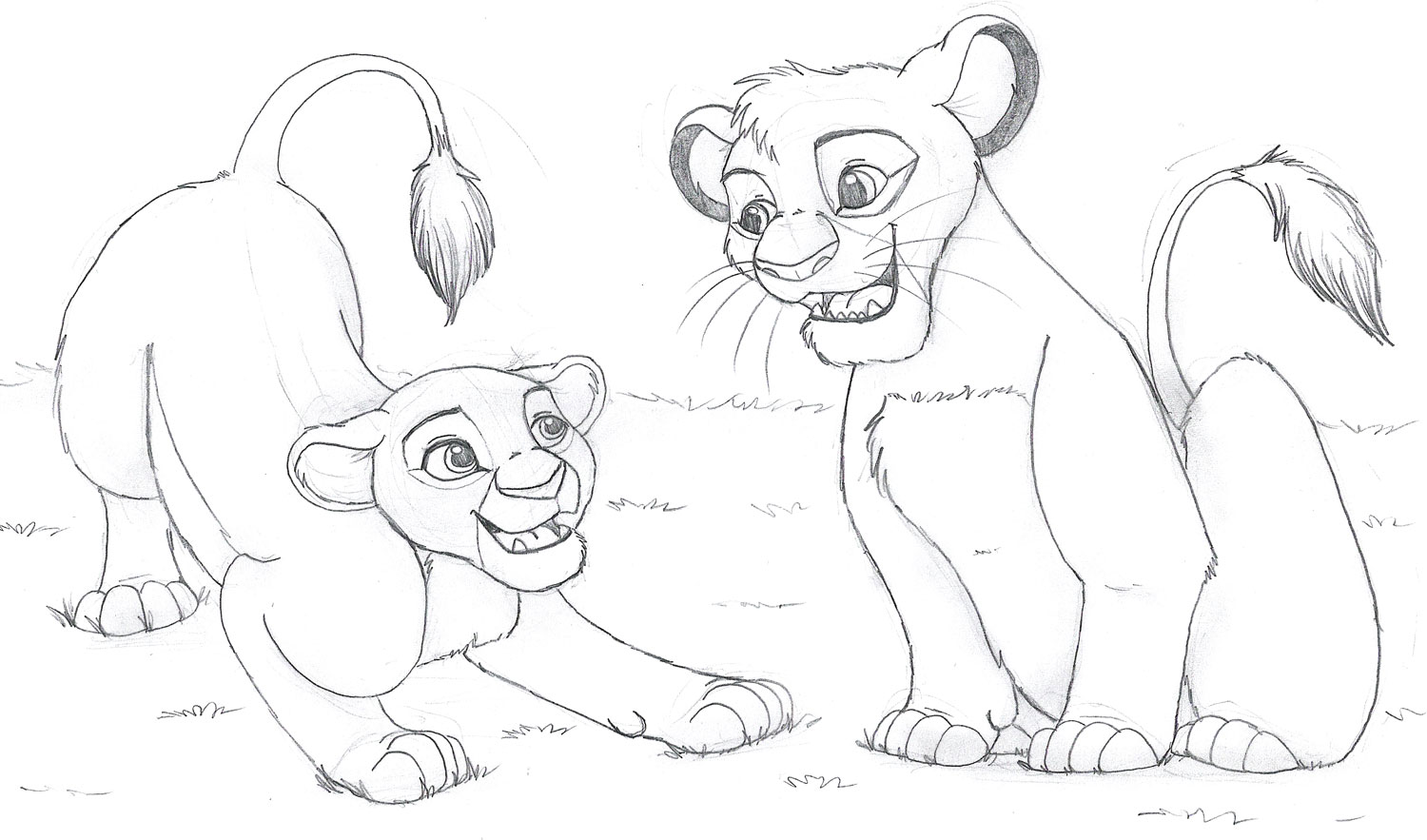 1500x883 Hanging Out Simba And Nala Free Coloring Page Animals, Disney