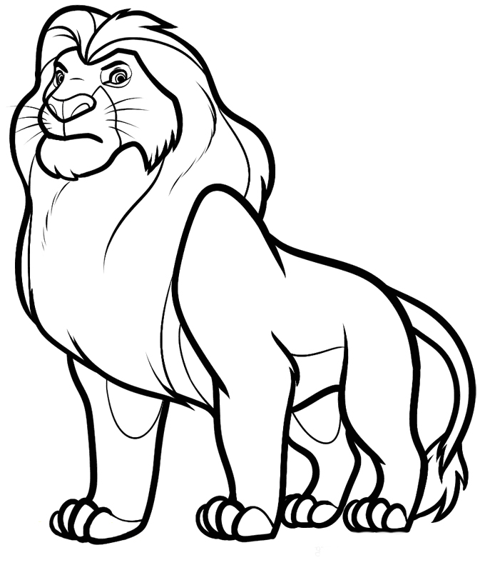 680x791 Lion Coloring Pages