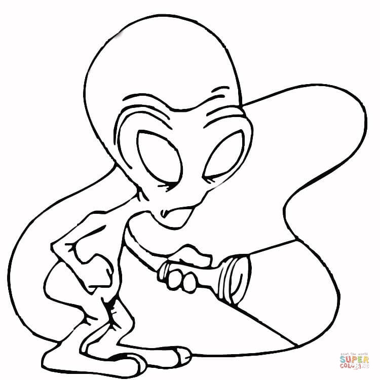 750x750 Alien Coloring Pages Free Coloring Pages