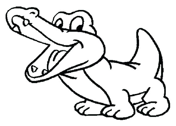 600x429 Crocodile Coloring Sheet