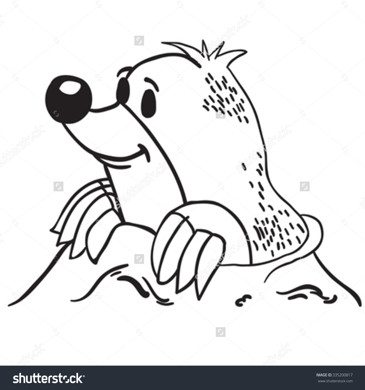 1500x1600 Mole Clipart Drawing
