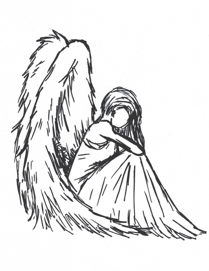 Simple Angel Drawing at GetDrawings | Free download