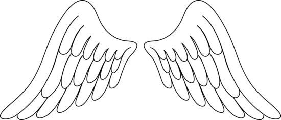 550x236 Simple Wings Clipart