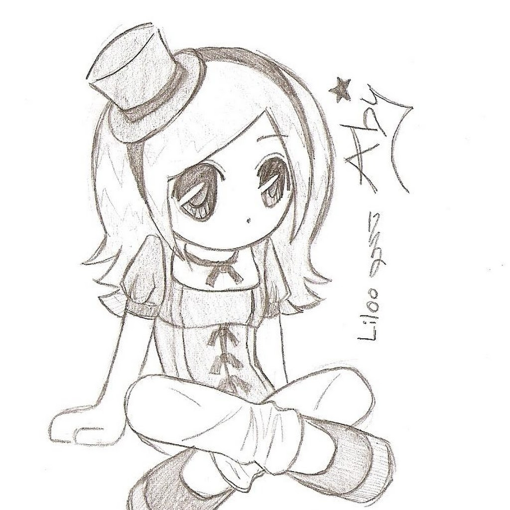 1024x1024 Easy Anime Sketches To Draw Anime Drawings In Pencil Chibi Images