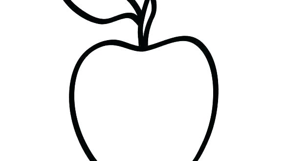 585x329 Simple Apple Coloring Page Print Coloring Pages