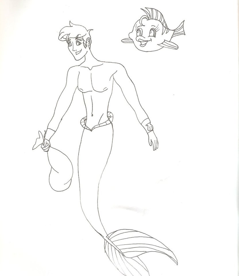 832x961 Merman Ariel (Short Haired) And Floundra By Water Fan2090