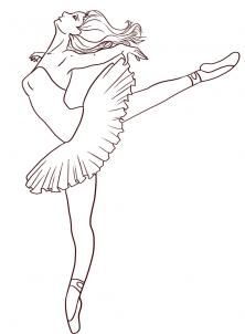 222x302 How To Draw A Ballerina, Step By Step, Figures, People, Free