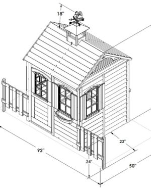 300x372 Kids Barn Like Playhouse Features Playhouse With Curved Barn Roof