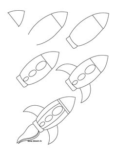 236x314 Kids Learn How To Draw A Rocket Crafts Creativity. Basteln