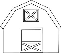 236x206 Black And White Cartoon Barn Farm Clipart Image