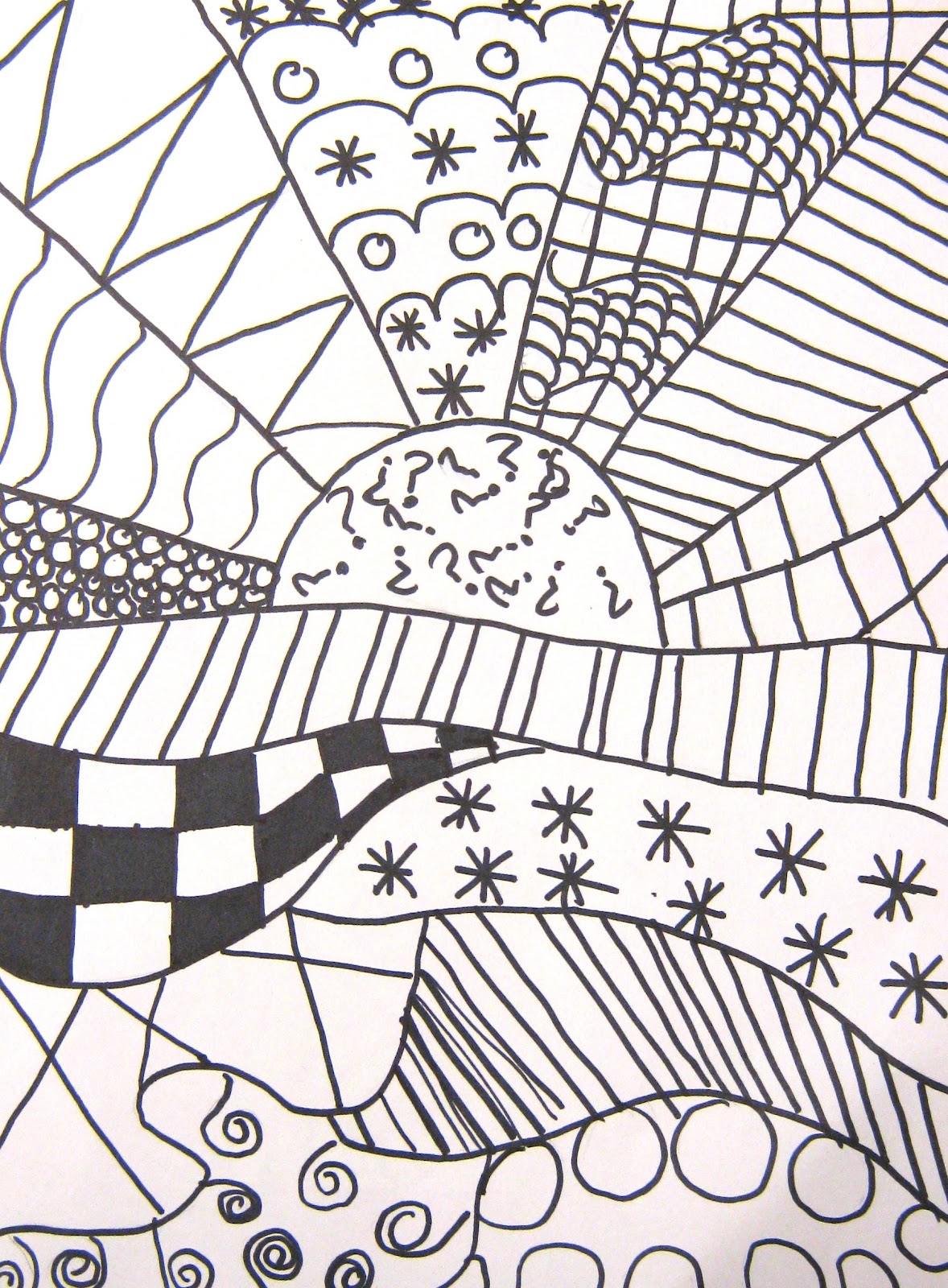 1178x1600 Simple Zentangle Patterns For Kids They Drew A Simple Landscape