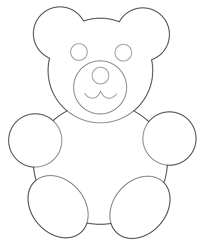 402x480 Simple Teddy Bear Coloring Page Free Printable Coloring Pages