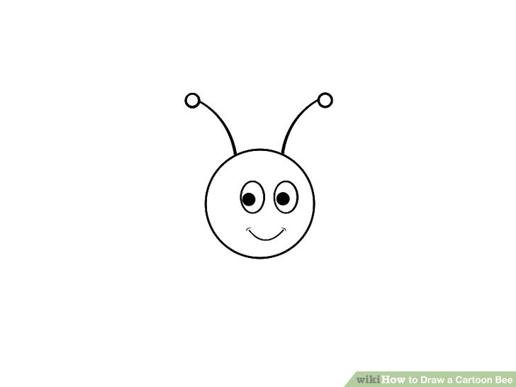 728x546 How To Draw A Cartoon Bee 4 Steps (With Pictures)
