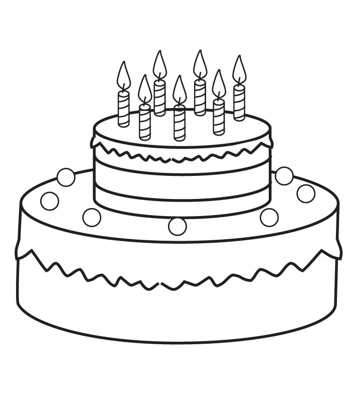 700x800 Drawing Birthday Cake