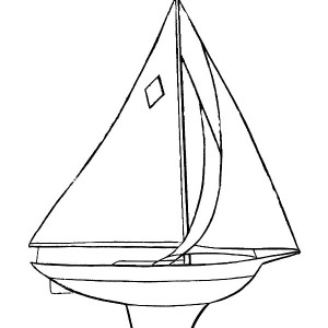 300x300 Little And Simple Boat Coloring Page Coloring Sun