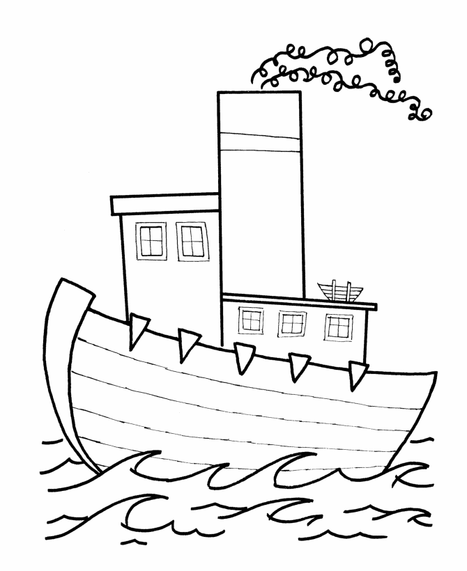 670x820 Learning Years Toy Boat To Color