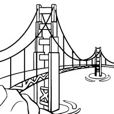 236x236 Golden Gate Bridge Drawing