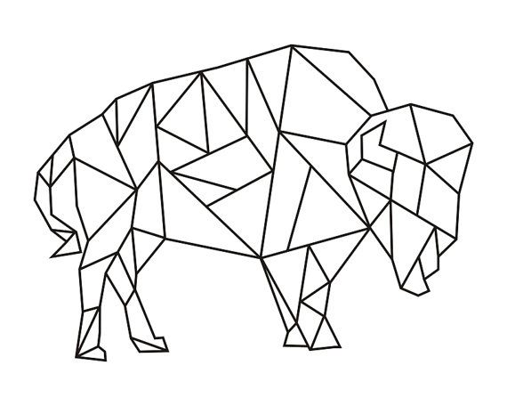 570x456 Geometric Buffalo Image