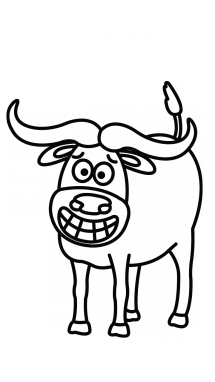 215x382 How To Draw A Water Buffalo, Easy Step By Step Drawing Tutorial
