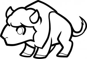 302x206 How To Draw How To Draw A Buffalo For Kids