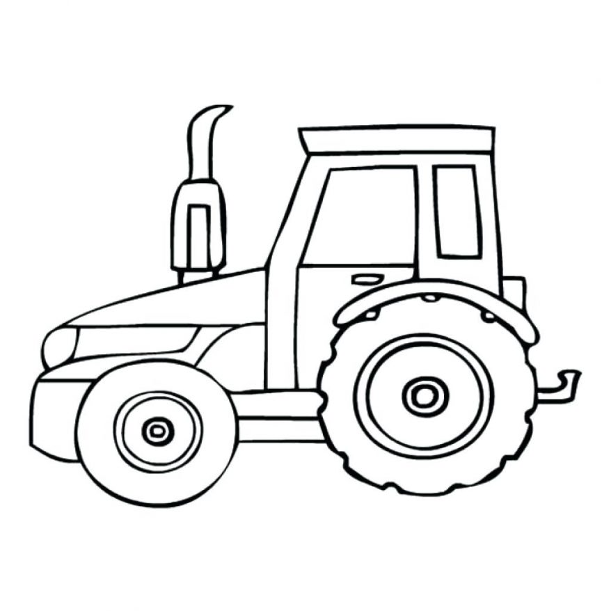 878x878 Click To See Printable Version Of Farm Tractor Coloring Page