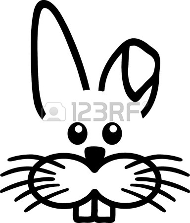 384x450 Simple Bunny Silhouette Royalty Free Cliparts, Vectors, And Stock