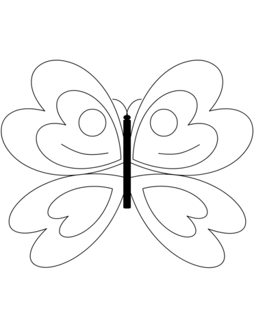 371x480 Simple Butterfly Coloring Page Free Printable Coloring Pages
