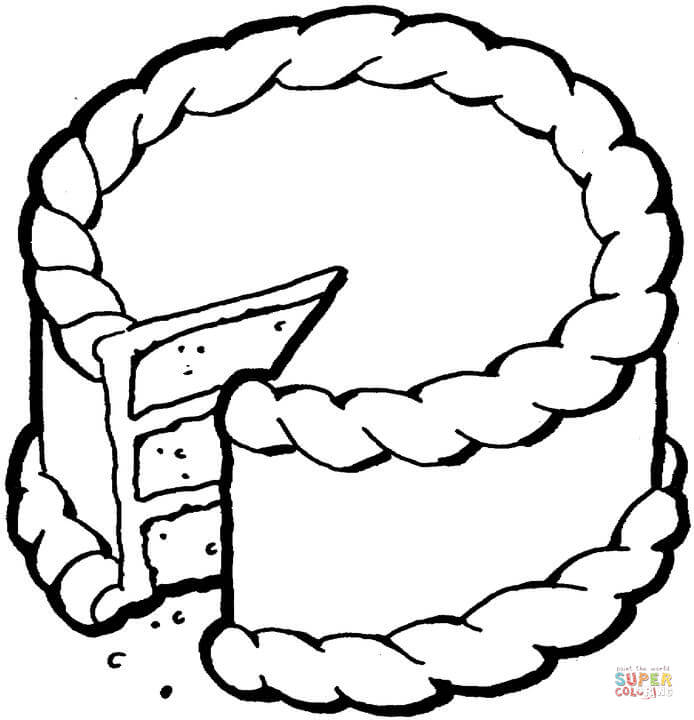 694x720 Cake Coloring Pages Free Printable Pictures