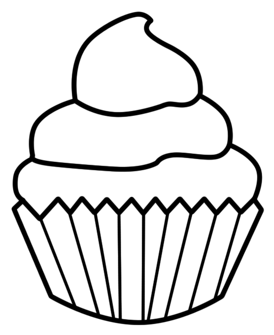 540x660 Cupcake Black And White Cupcake Drawings And Cupcakes Clipart