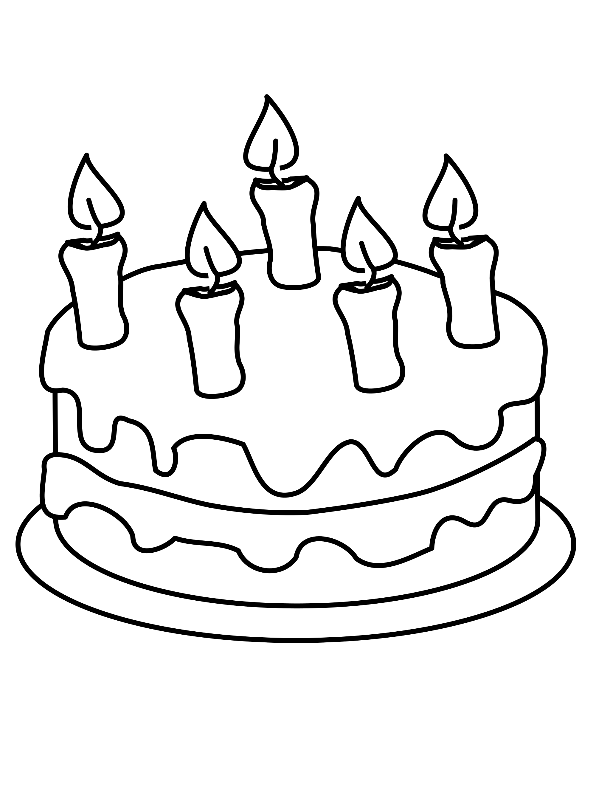 2000x2667 Printable Birthday Cake Drawing