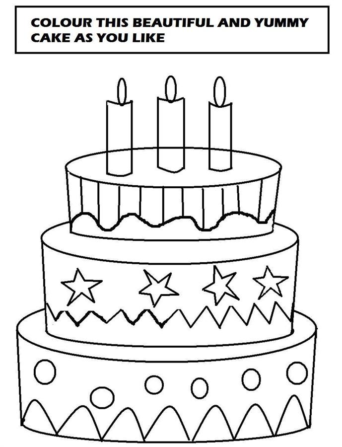 689x900 Beautiful Cake Coloring Printable Page For Kids