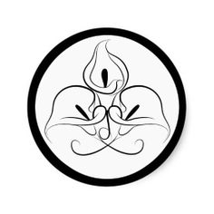 236x236 Floral Design Element With Calla Lily Motif. Vector Illustration