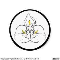 236x236 Simple Black And White Calla Lilies Sketch Custom Scarf Sketchin