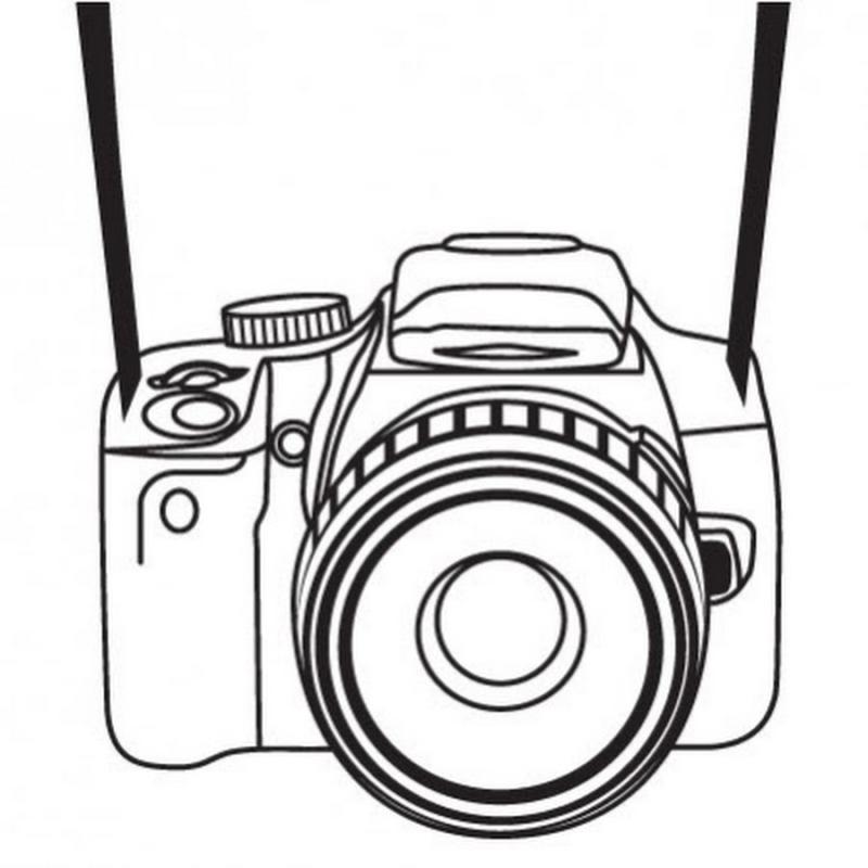 800x800 Simple Camera Clipart Black And White
