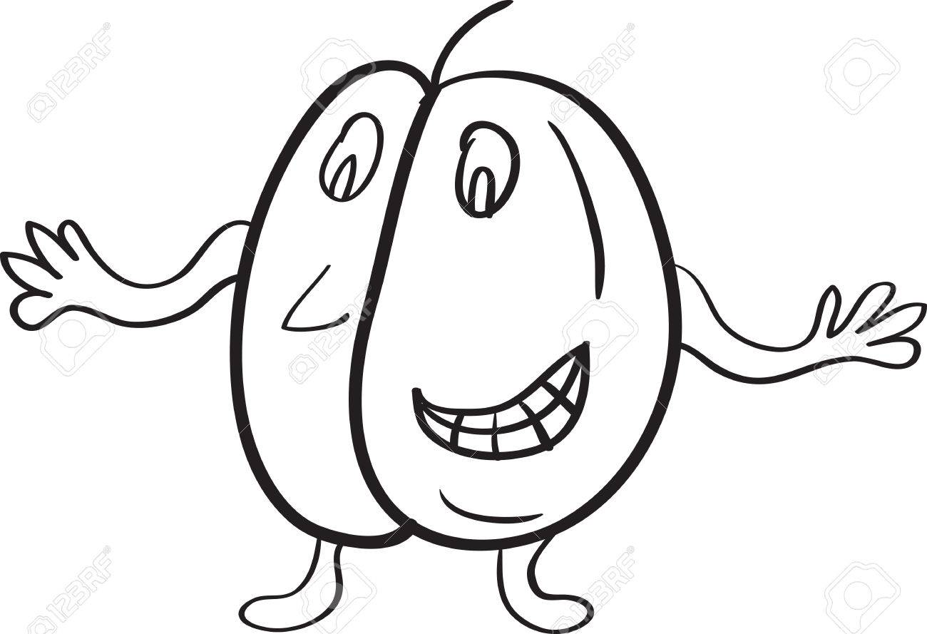 1300x889 Simple Vector Drawing In The Style Of A Plum Cartoon Sketches