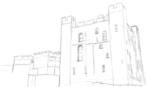 500x300 Castle Drawing. Draw A Castle In An Easy Step By Step Drawing Lesson
