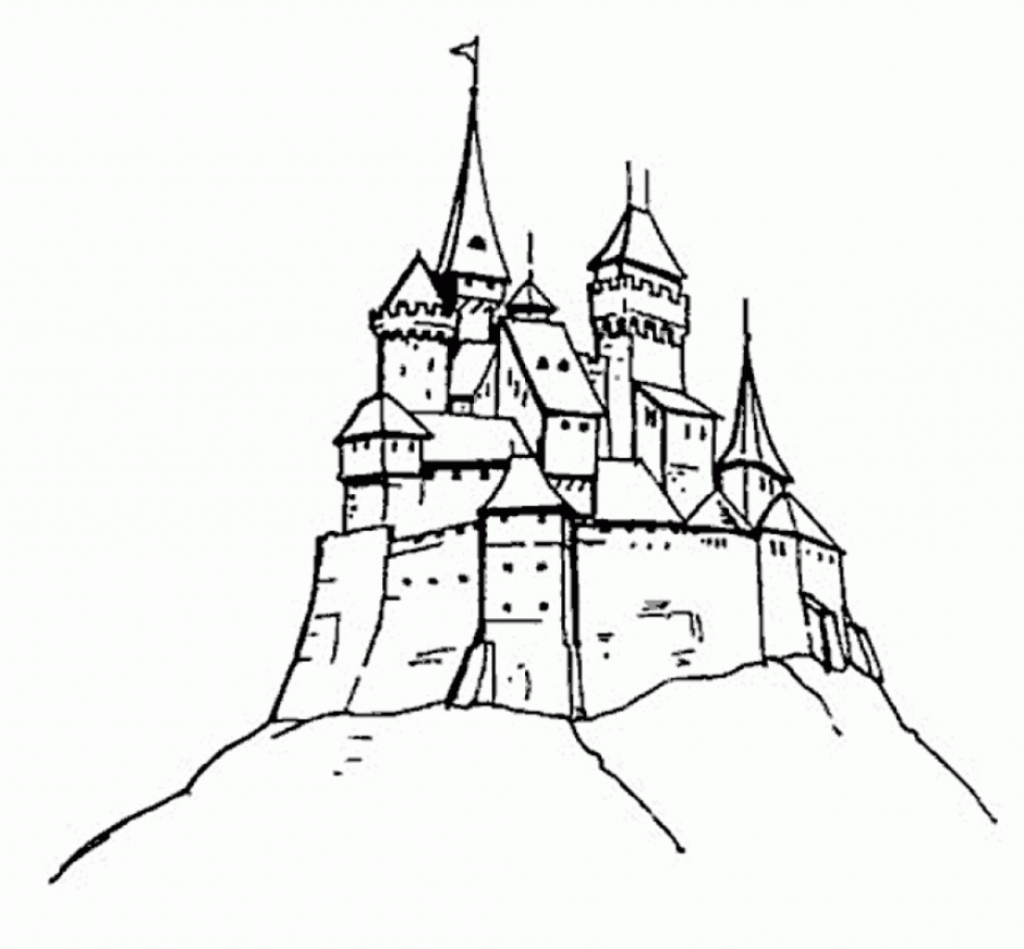 1024x949 Drawing Of A Castle Simple Castle Drawing Nice Castles Part 133