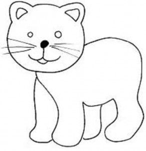 Simple Cat Drawing For Kids