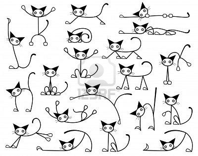 400x315 Cute Cat Doodles. I Can Use Them For My Doodles And Illustration