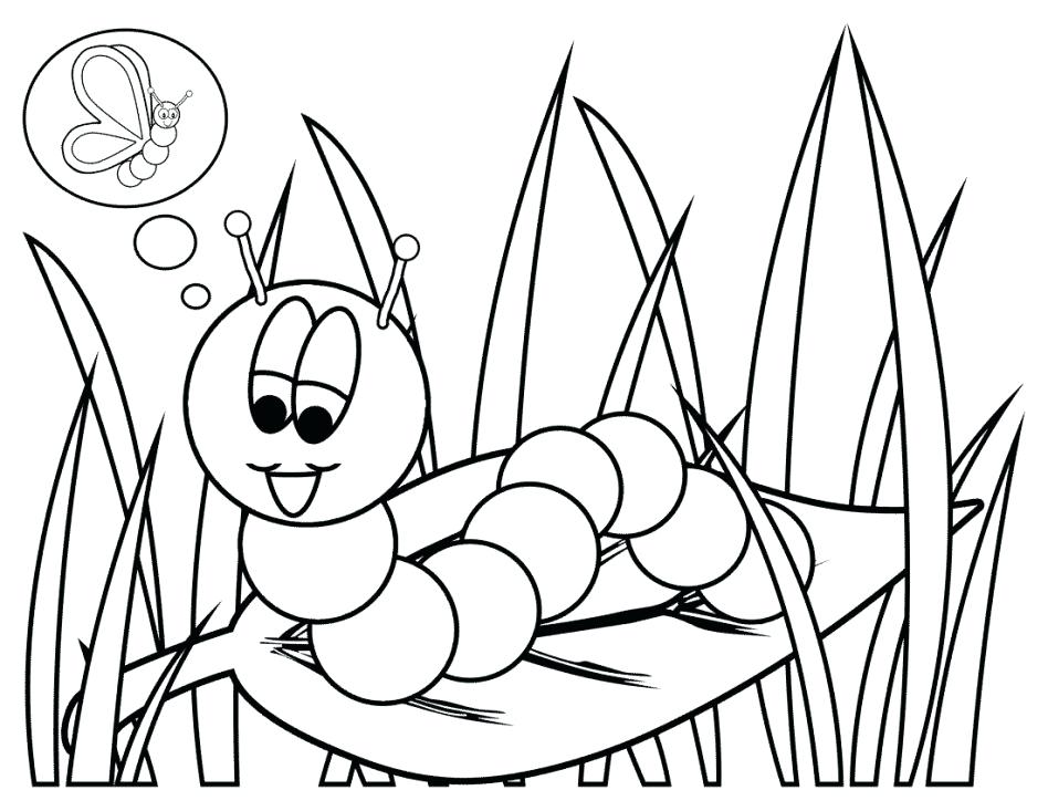 948x733 Hungry Caterpillar Coloring Pages For Picture Page To Butterfly