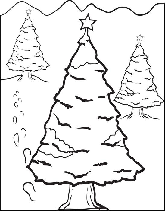 548x700 Free Printable Christmas Tree Coloring Page For Kids