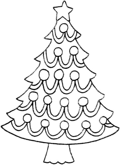 500x678 Best Christmas Tree Outline