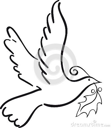 392x450 Simple Dove Royalty Free Stock Photography